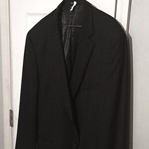 Pronto Uomo Men Charcoal Pinstripe Suit Jacket Only  48R